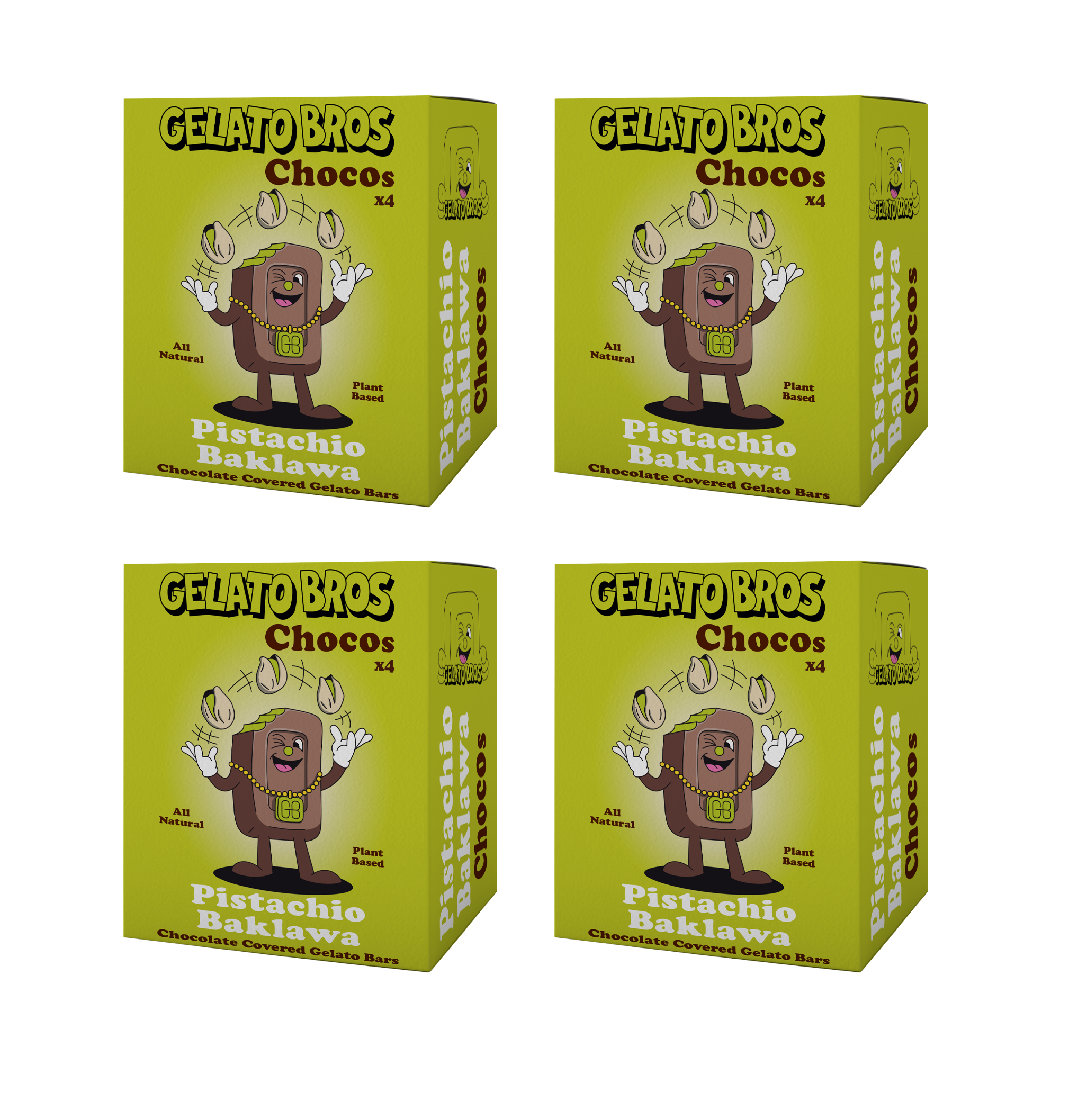 【チョコbatch】swag fuckthisindustry Pistachio Baklawa Chocos x16 - Chocolate Smothered Gelato Bars
